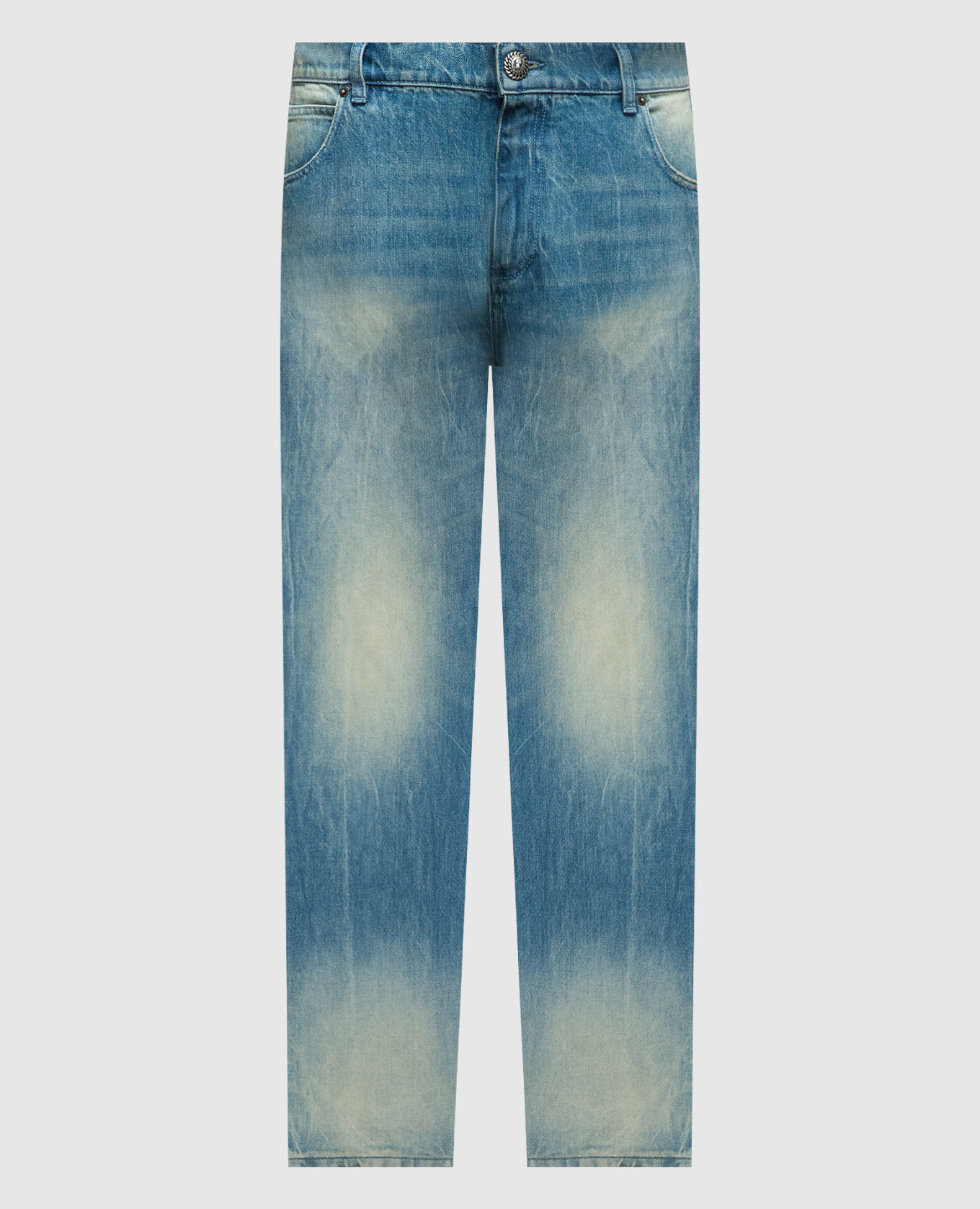 

Blue jeans with a vintage effect Balmain