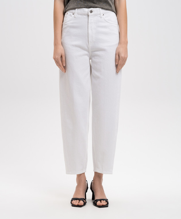 デニム・ジーパン DONDUP Woman Jeans White DP784BF0018YPTDW 000 Sandra White High-Rise Wide Leg Jeans | GUESS Factory