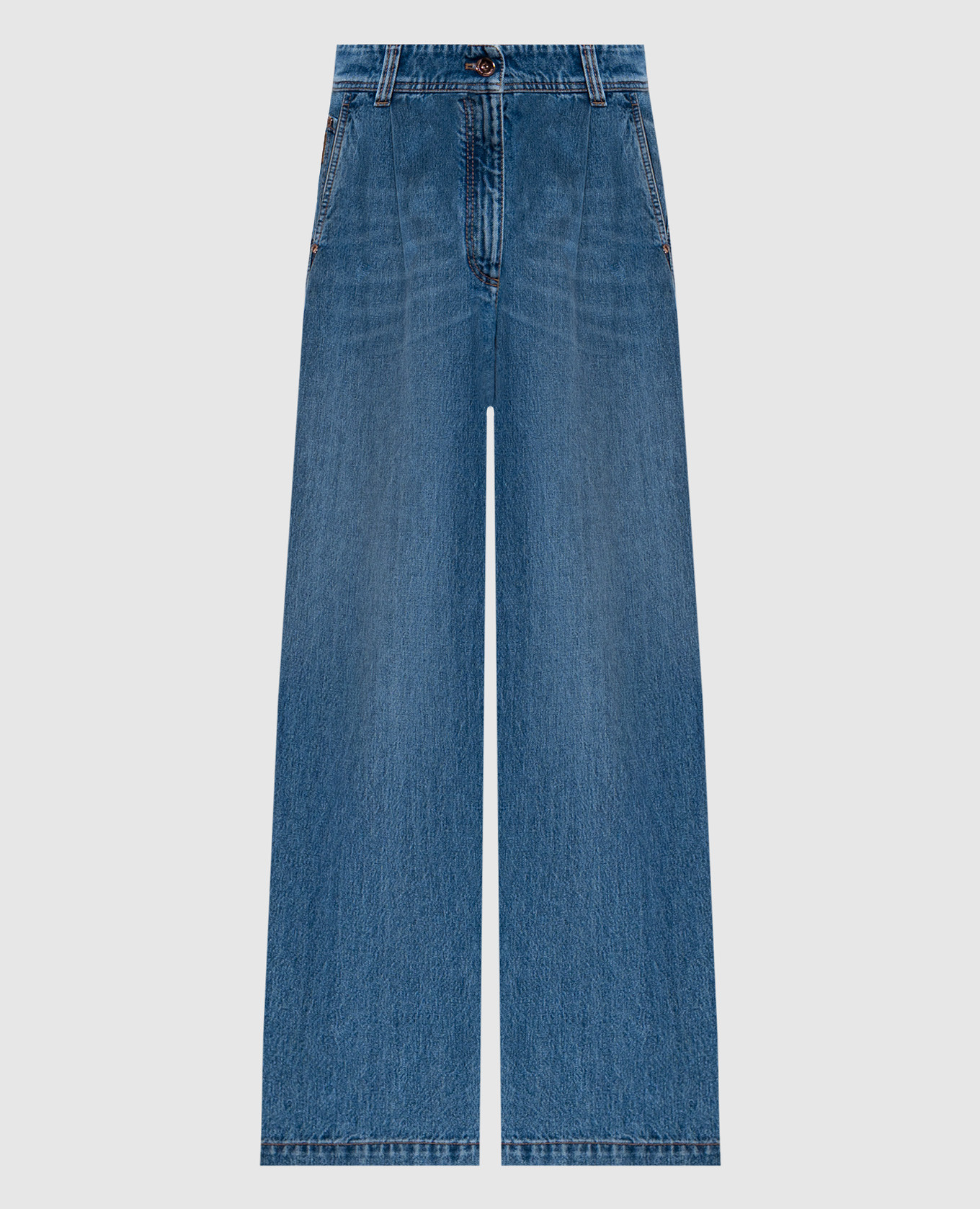 

Blue jeans with monil chain Brunello Cucinelli, Light blue
