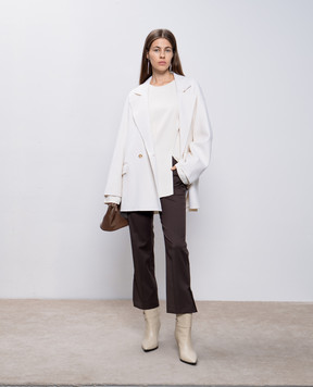Lou Lou Studio White RENAT blouse with wool RENAT