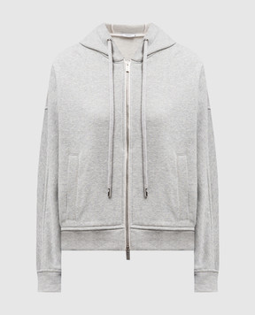 Peserico Gray sports jacket with lurex and monil chain S12004J001227