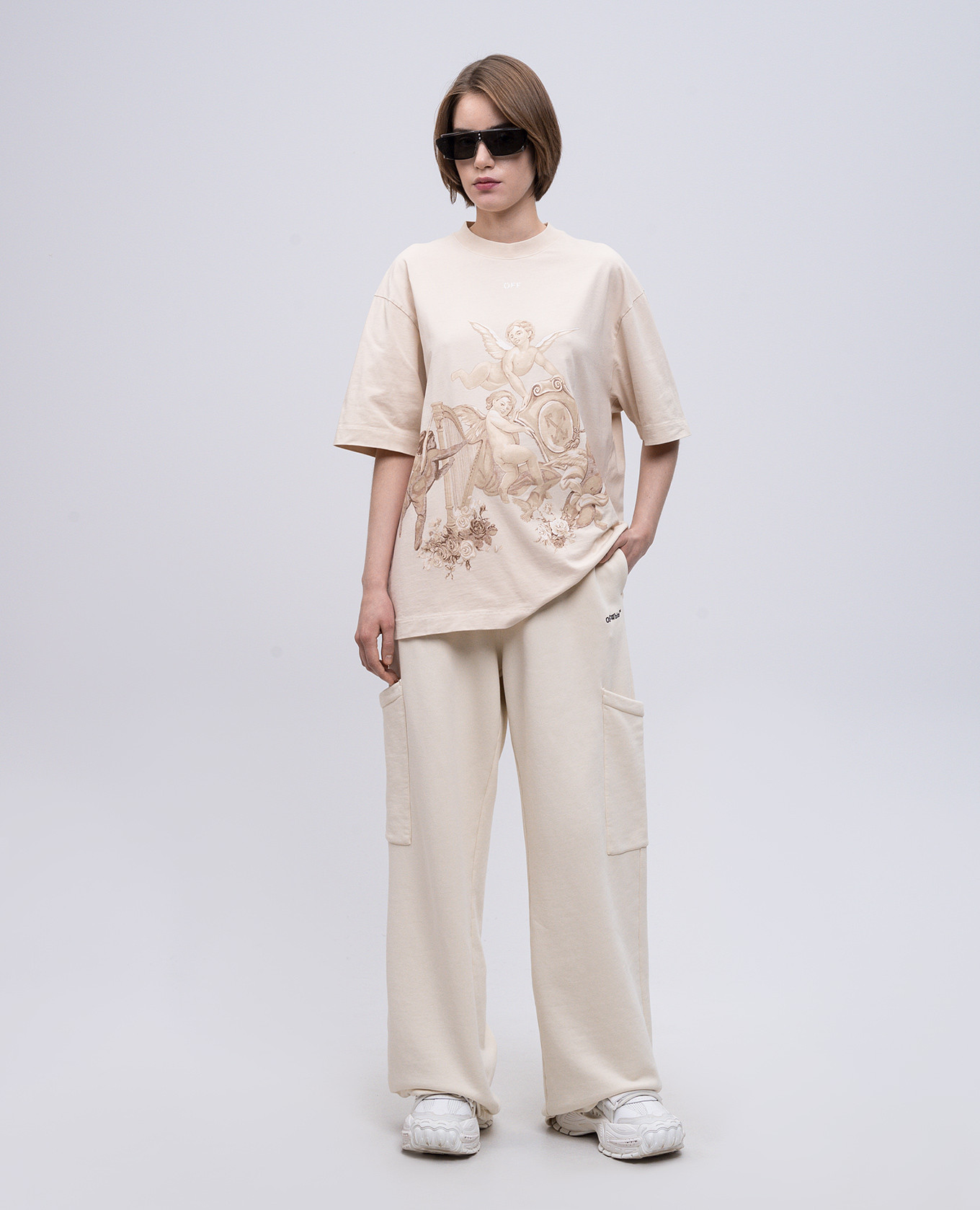 

Beige T-shirt with print Off-White