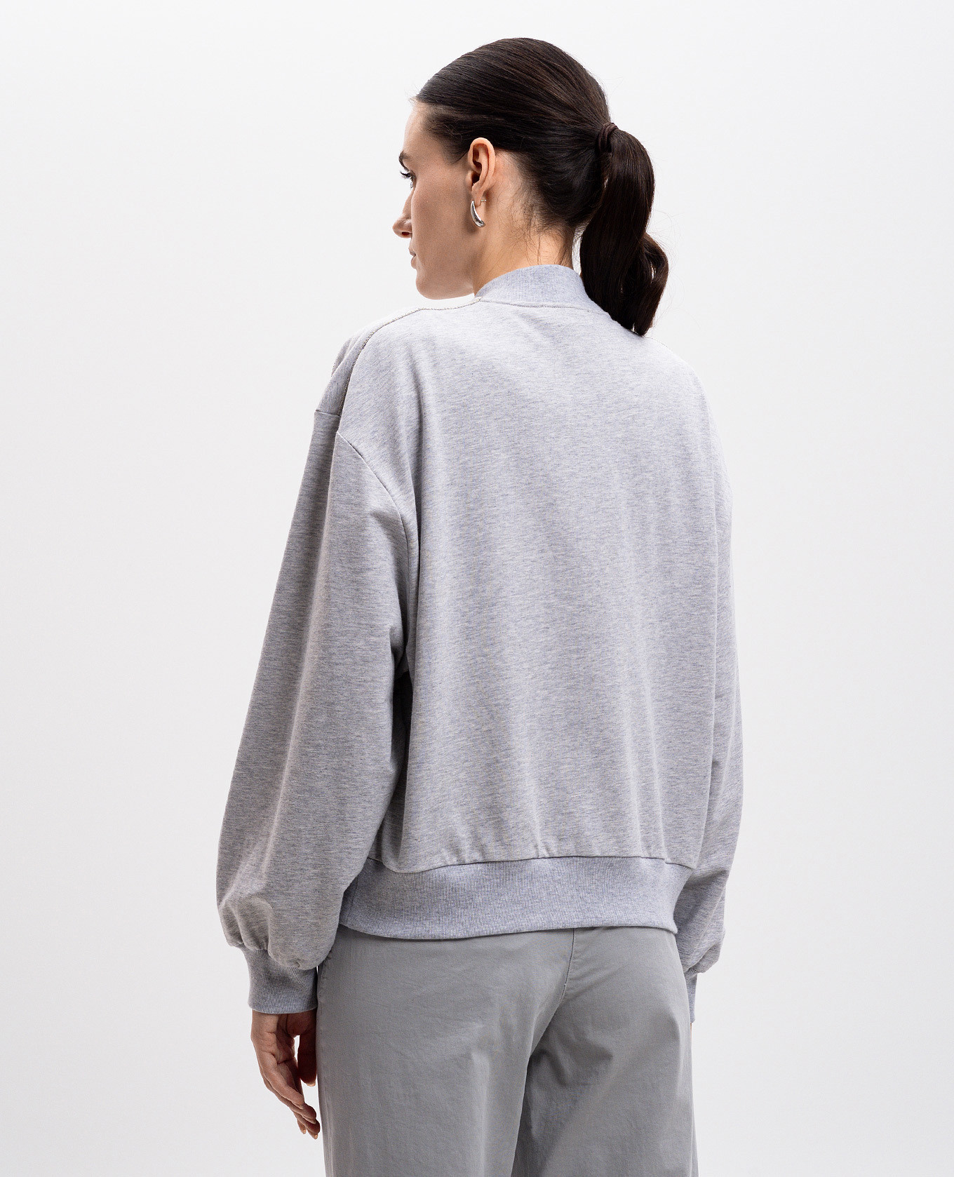 

Gray sports jacket with monil chain Peserico, Grey
