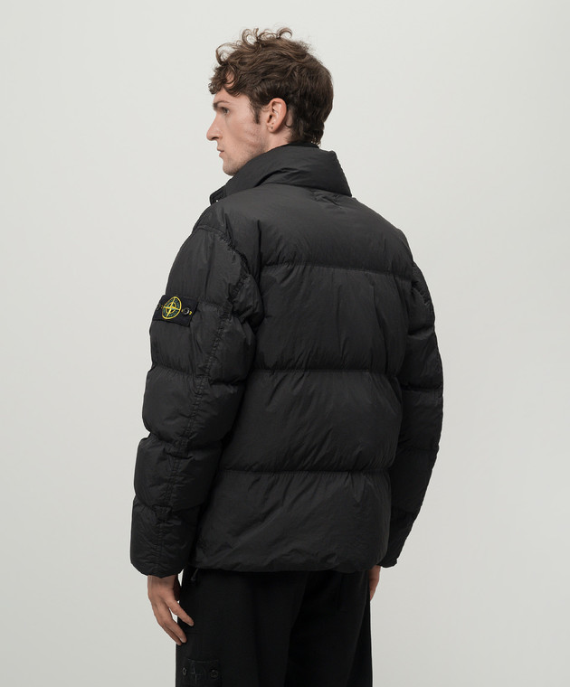 Stone Island Black puffer jacket with detachable logo patch 811540123 buy with Greece delivery at Symbol