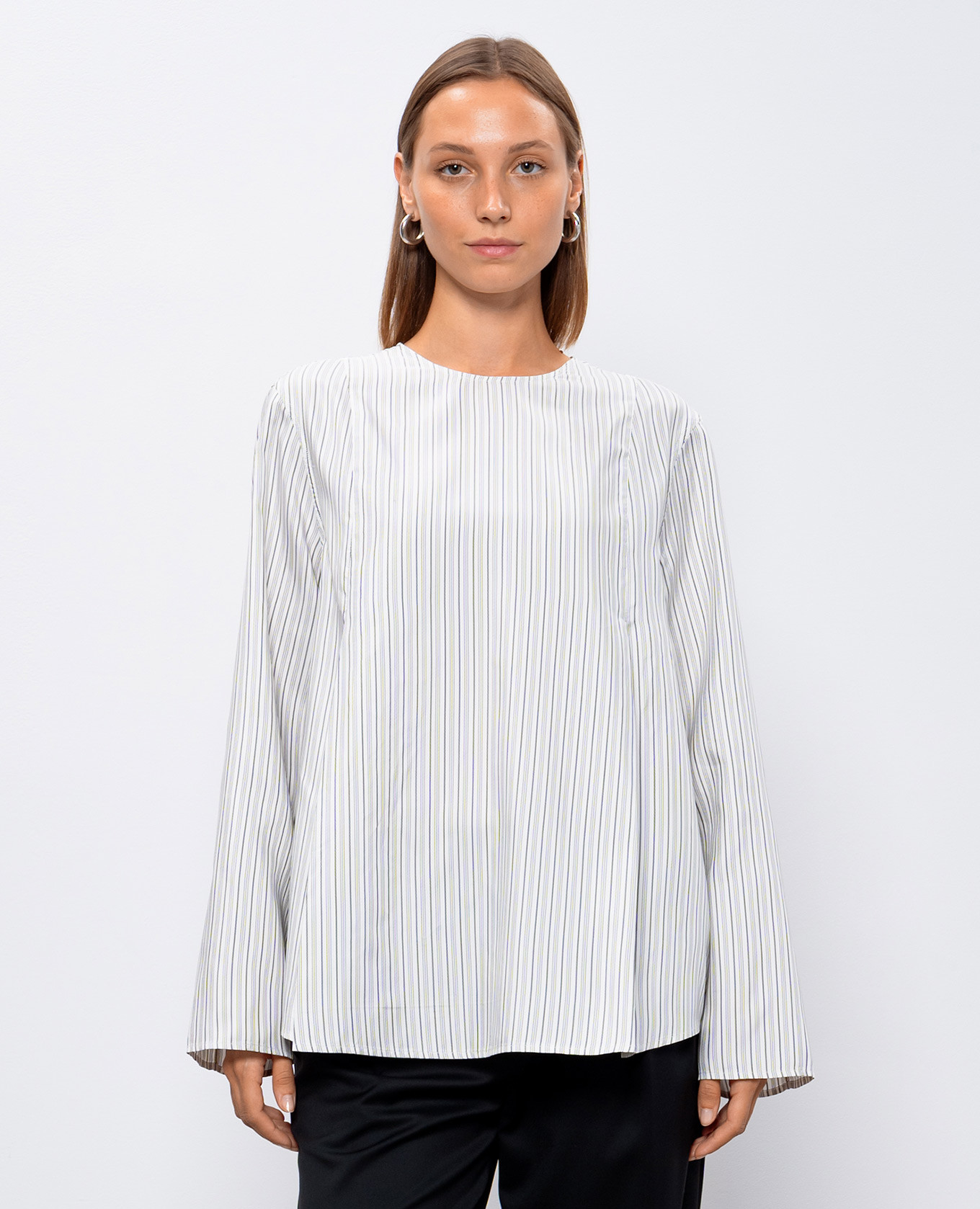 

White striped MARGO blouse Lou Lou Studio