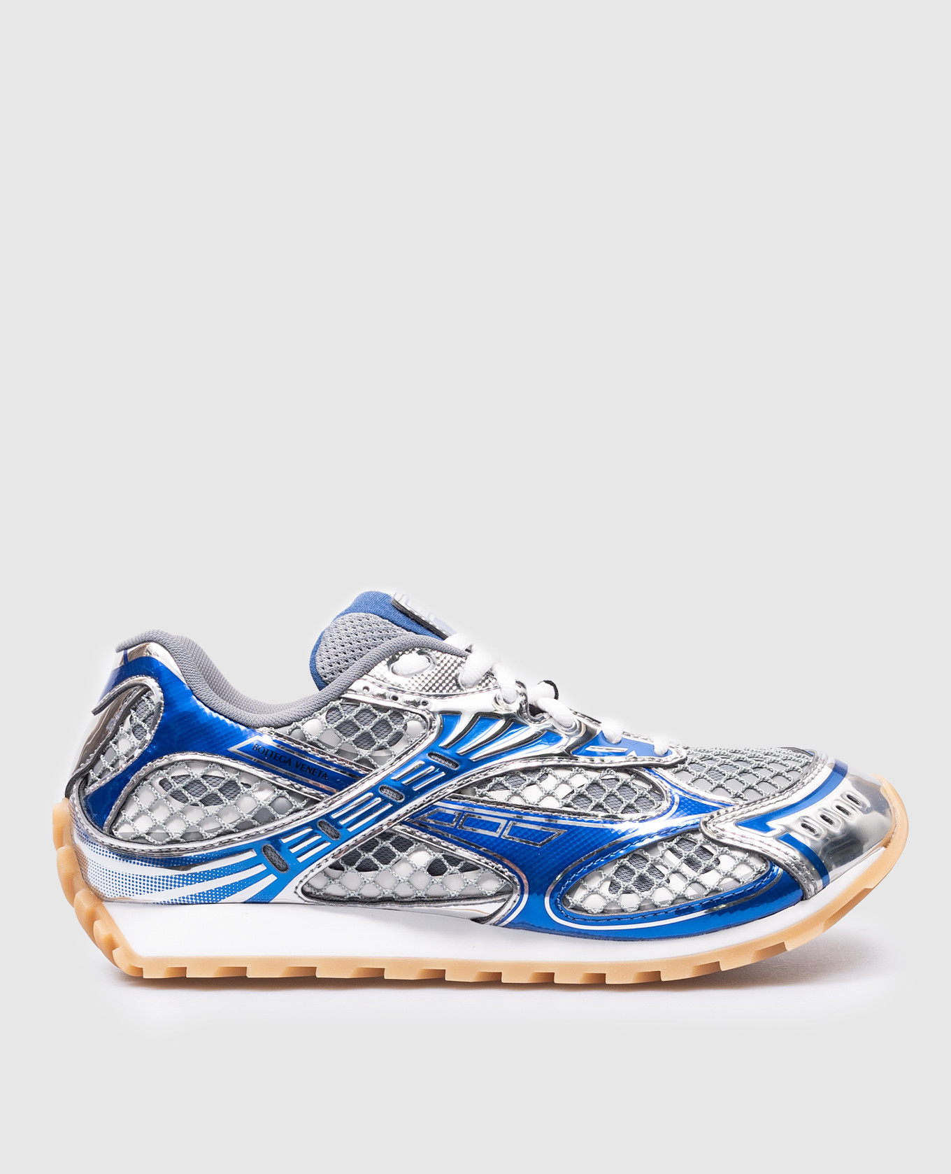 Orbit logo combo sneakers in gray bottega veneta