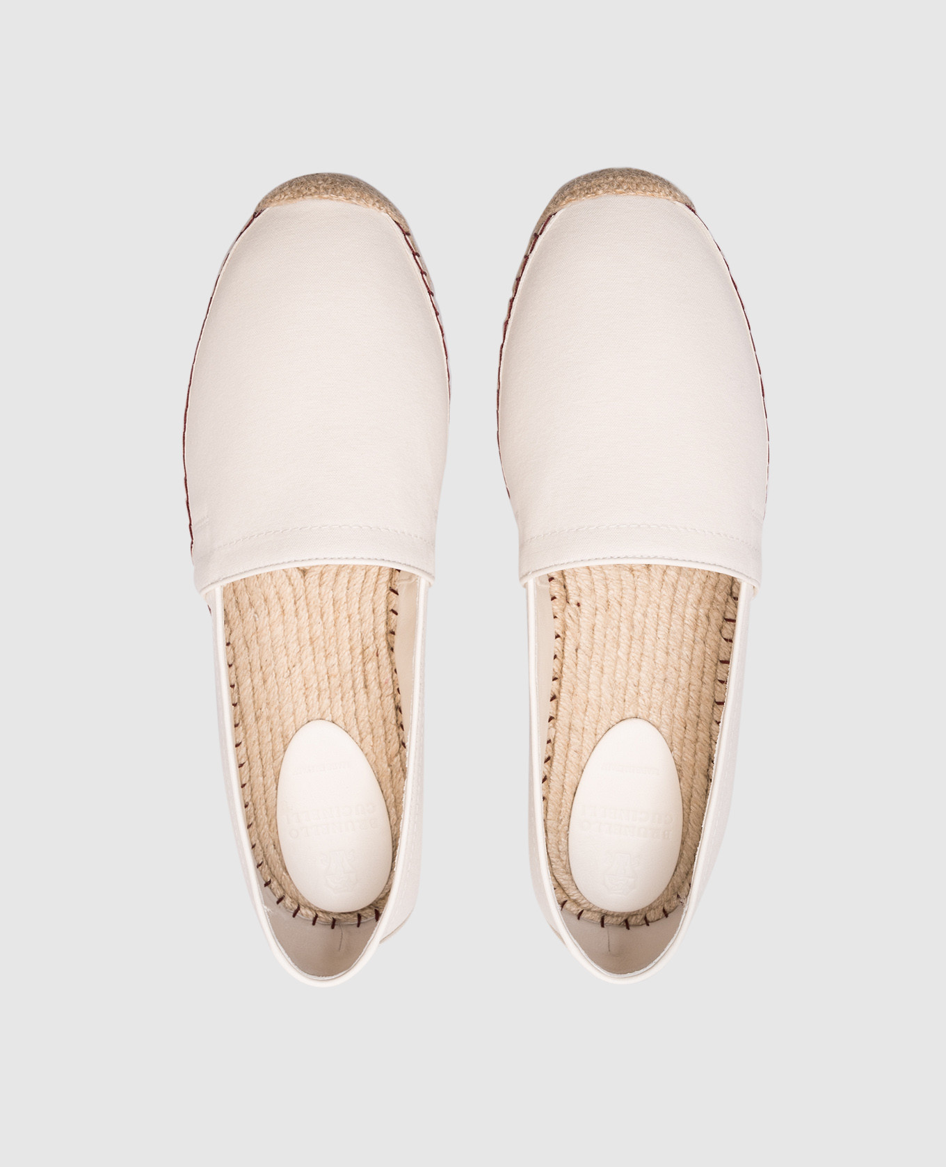 Beige espadrilles with logo print Brunello Cucinelli 4