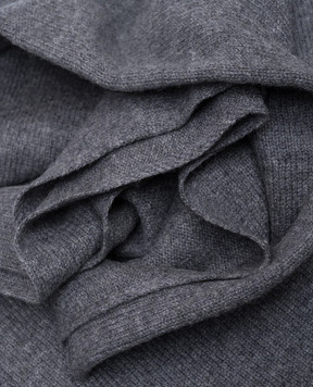 LISA YANG Paris gray melange shawl made of cashmere 401529