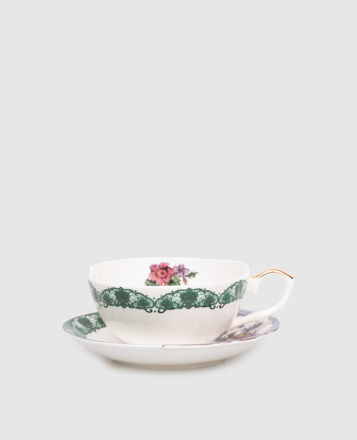Isidora white porcelain cup and saucer set SELETTI