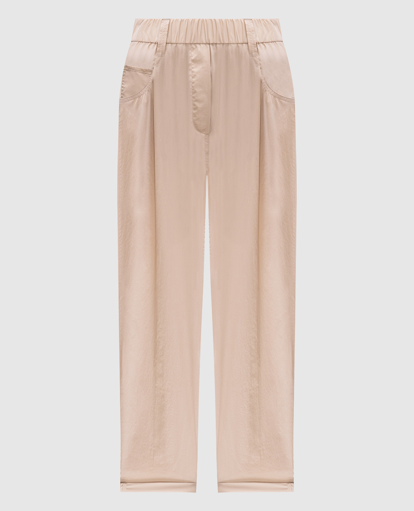 Beige pants with a monil chain Brunello Cucinelli