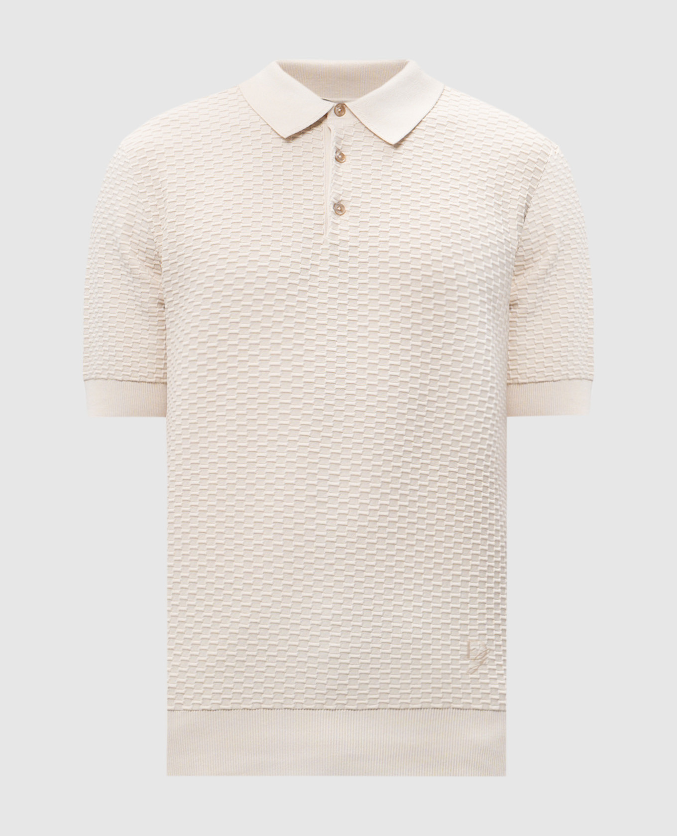 Beige polo shirt with a pattern Dolce&Gabbana