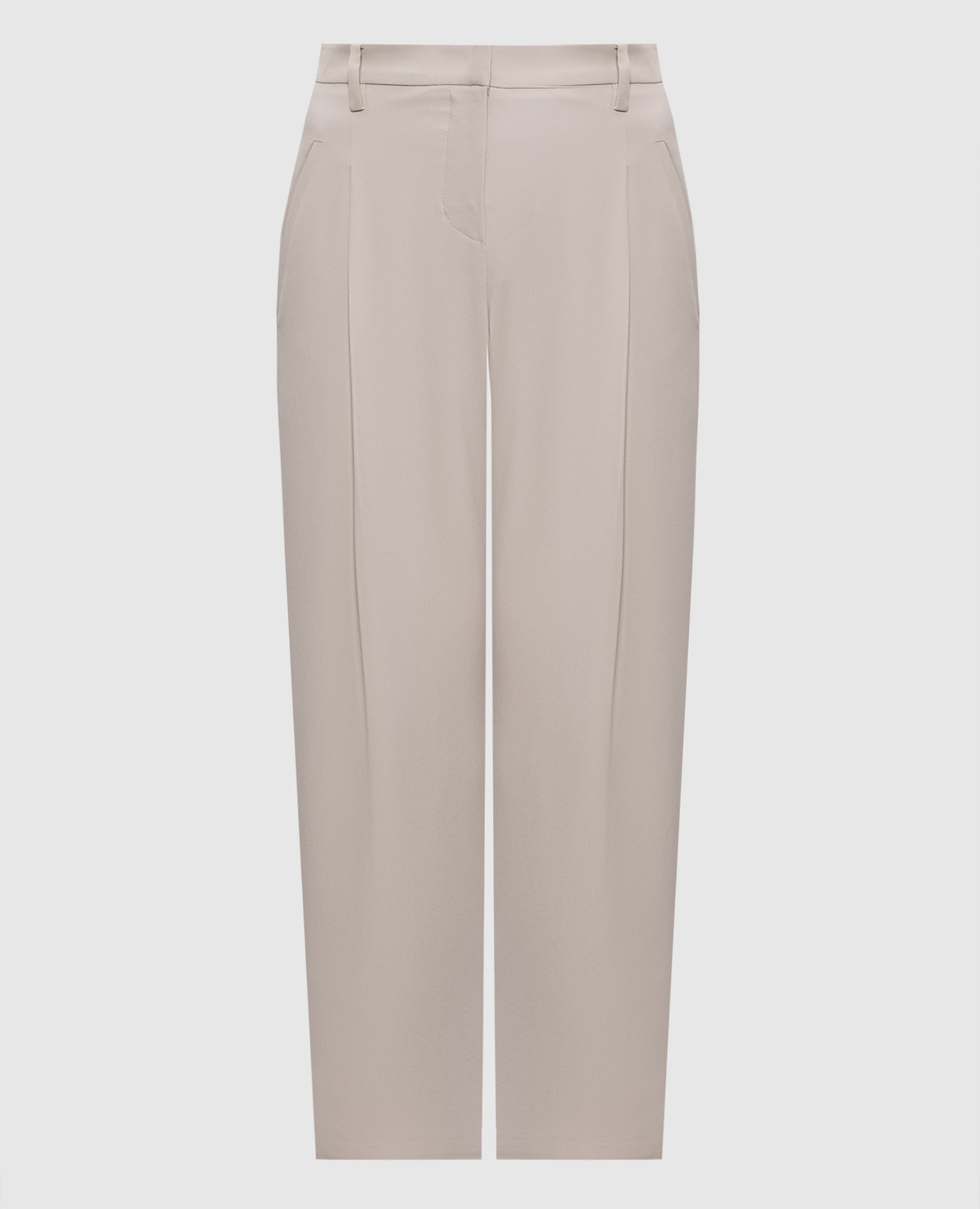 

Beige silk pants Brunello Cucinelli