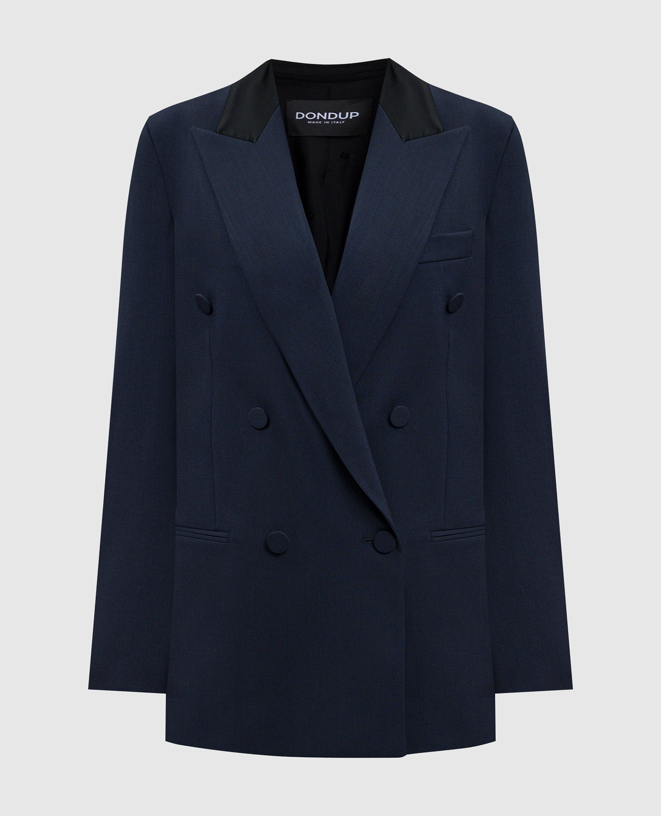 Blue double-breasted wool jacket Dondup
