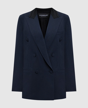 Dondup Blue double-breasted wool jacket DJ745WS0115DXXXC