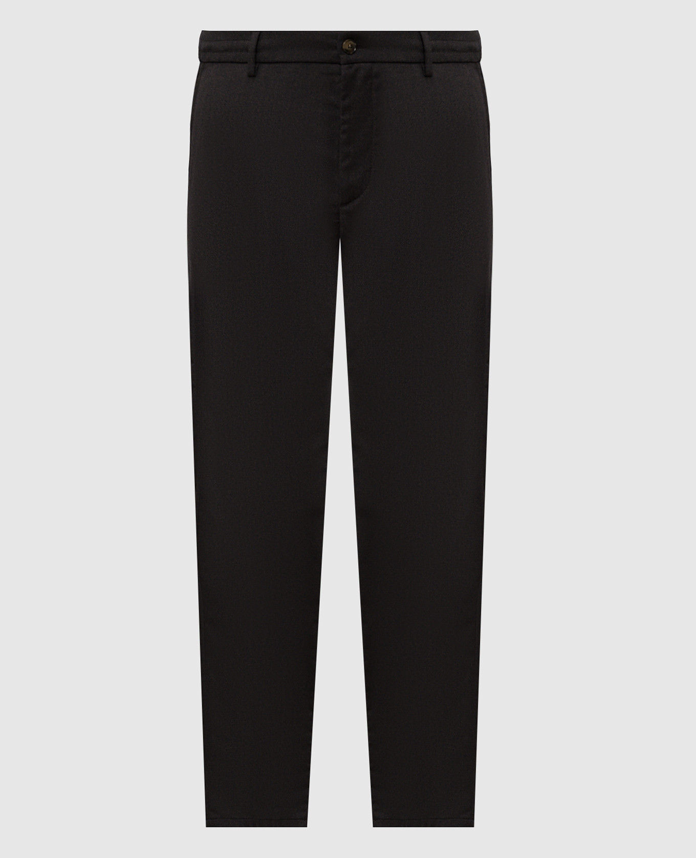 Brown wool trousers with suede Canali