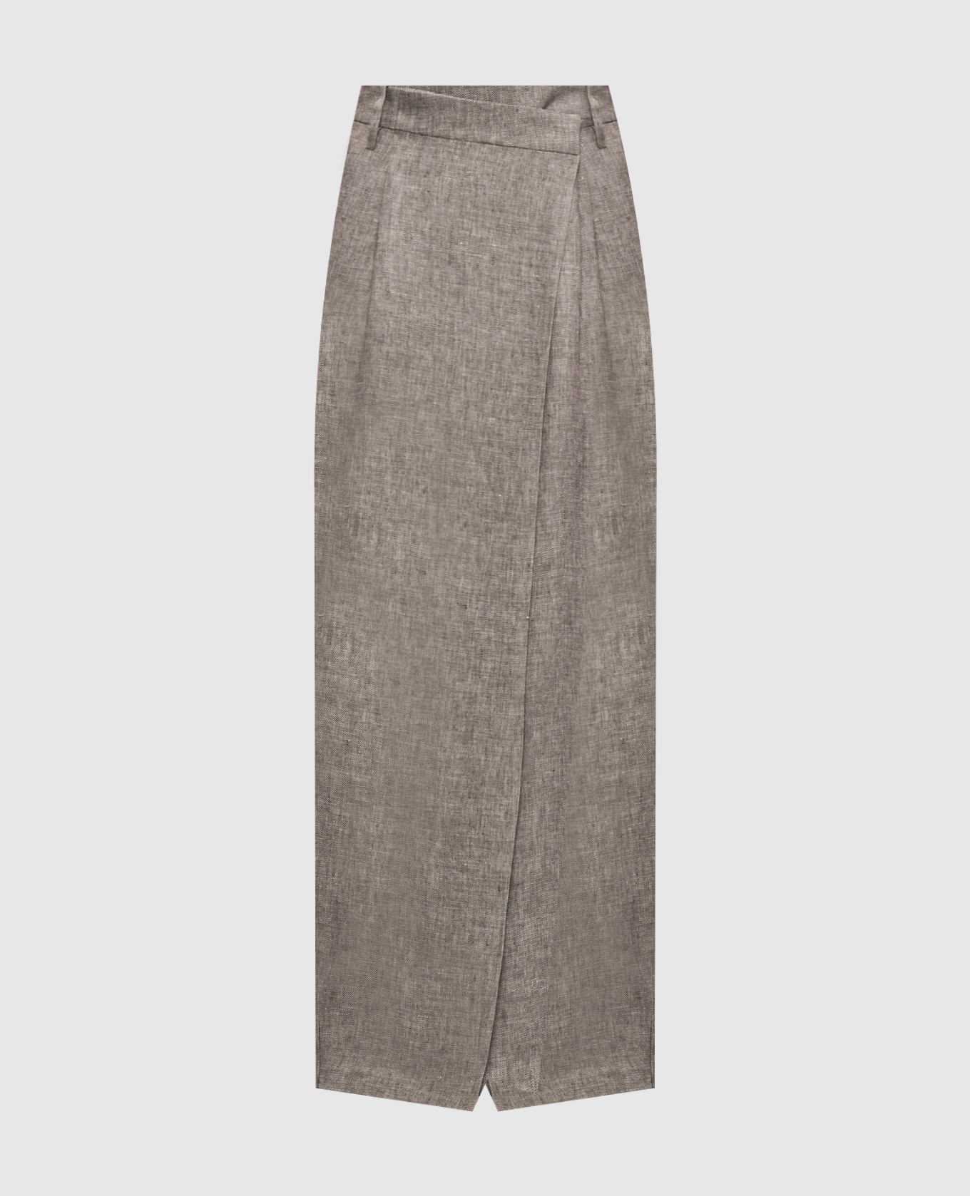 

Hemp and linen pleated skirt Brunello Cucinelli, Grey