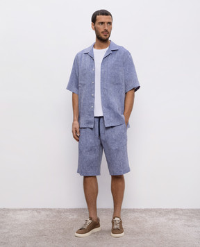 Herno Blue linen shirt CM000007U17139
