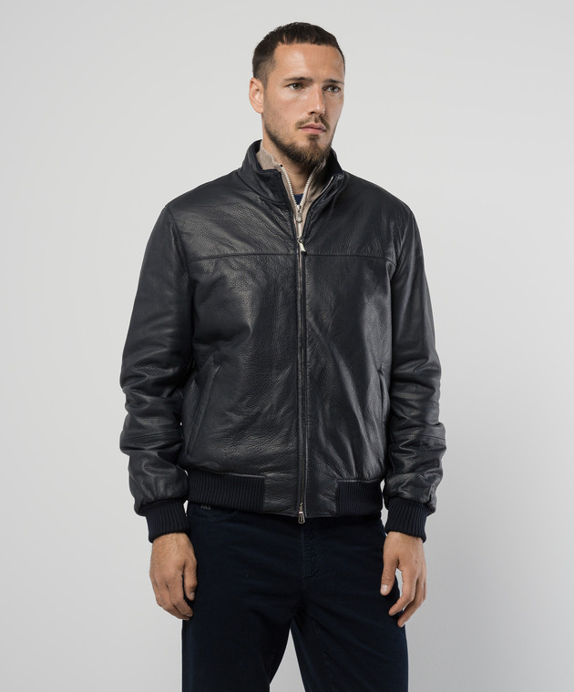 エンリコマンデッリENRICO MANDELLI◇レザーブルゾンジャケット ENRICO MANDELLI エンリコ マンデリ】子羊革レザーブルゾン 機能的