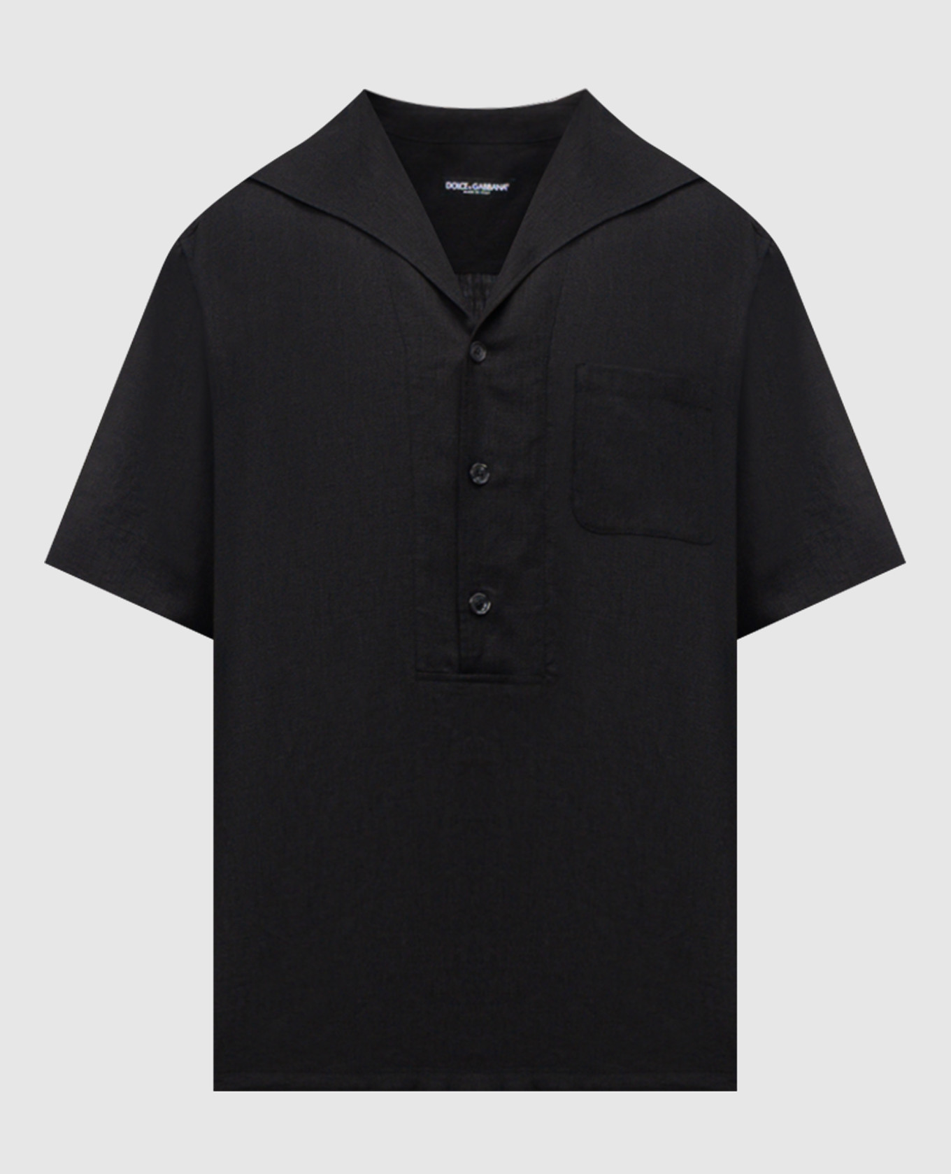 

Black linen shirt with short sleeves Dolce&Gabbana