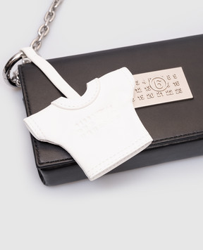 Maison Margiela MM6 White leather t-shirt keychain SA6UA0006P8335