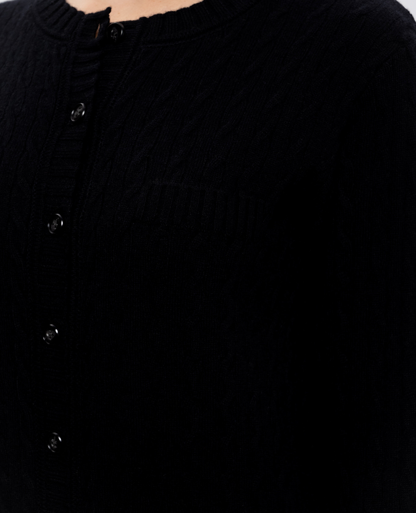 

Inda black cardigan with textured pattern LISA YANG