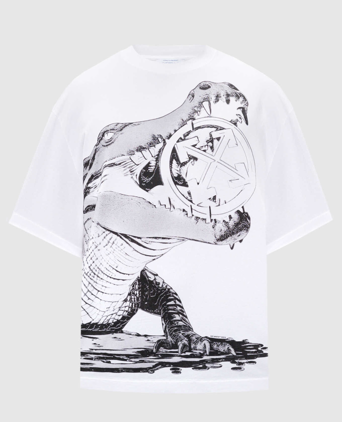 

White T-shirt with Big croco print Off-White