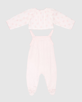 Dolce&Gabbana Children's pink jumpsuit and shirt set L2JO3MG7O1C