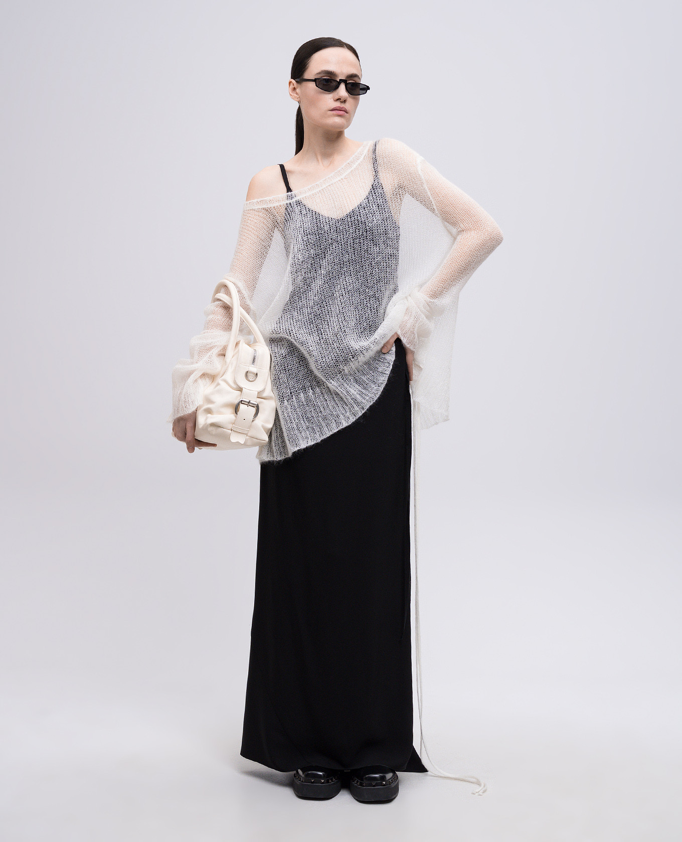 

Dorte white mohair jumper Ann Demeulemeester