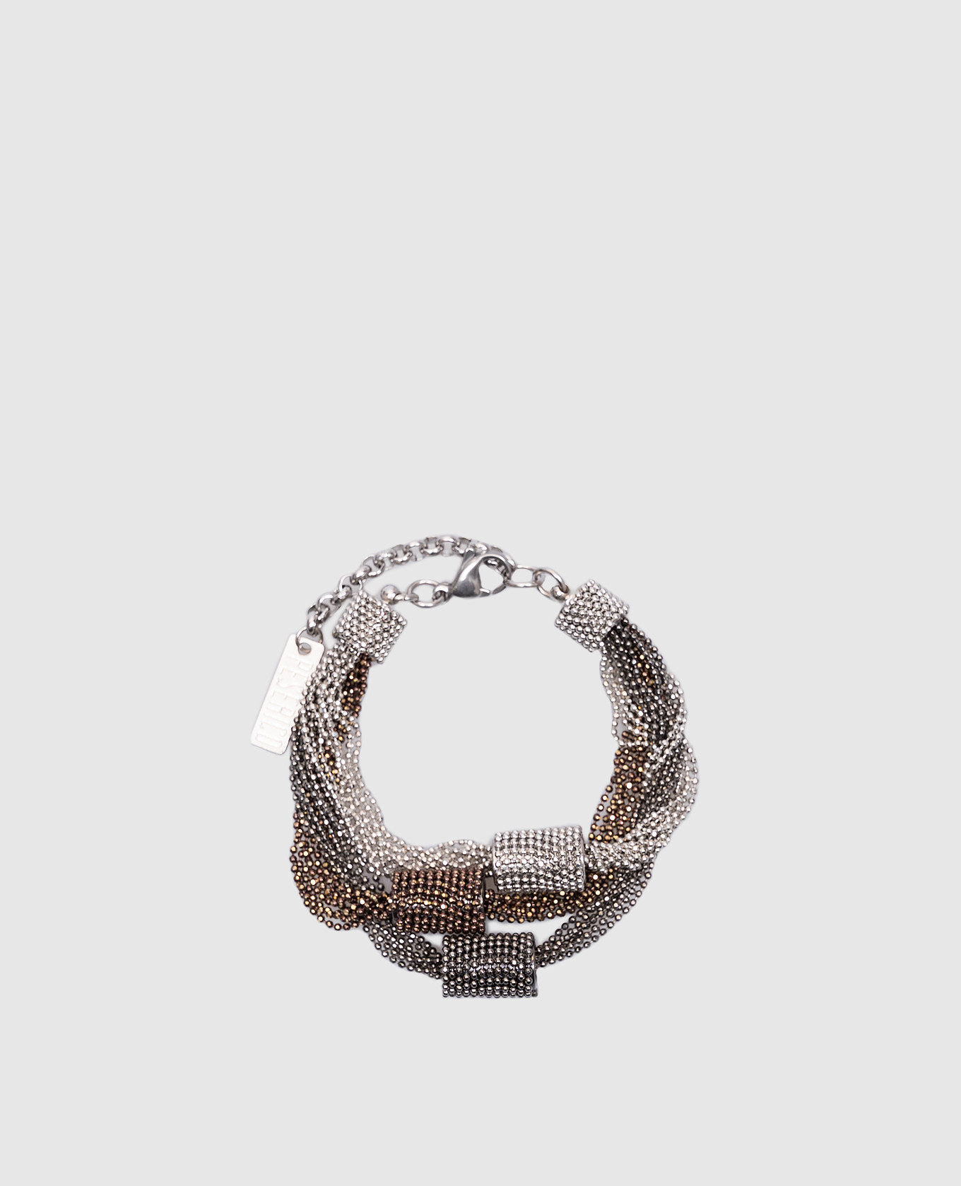 

Multilayered monil chain bracelet Peserico, White