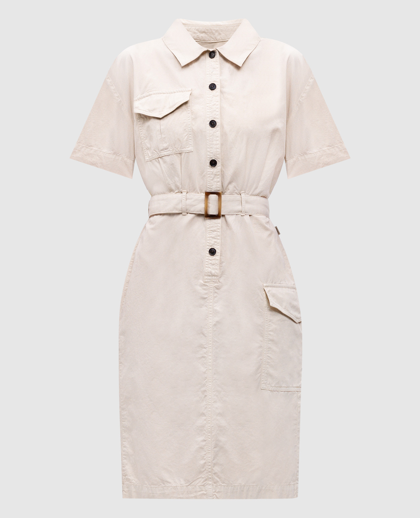 

Beige shirt dress with belt Woolrich