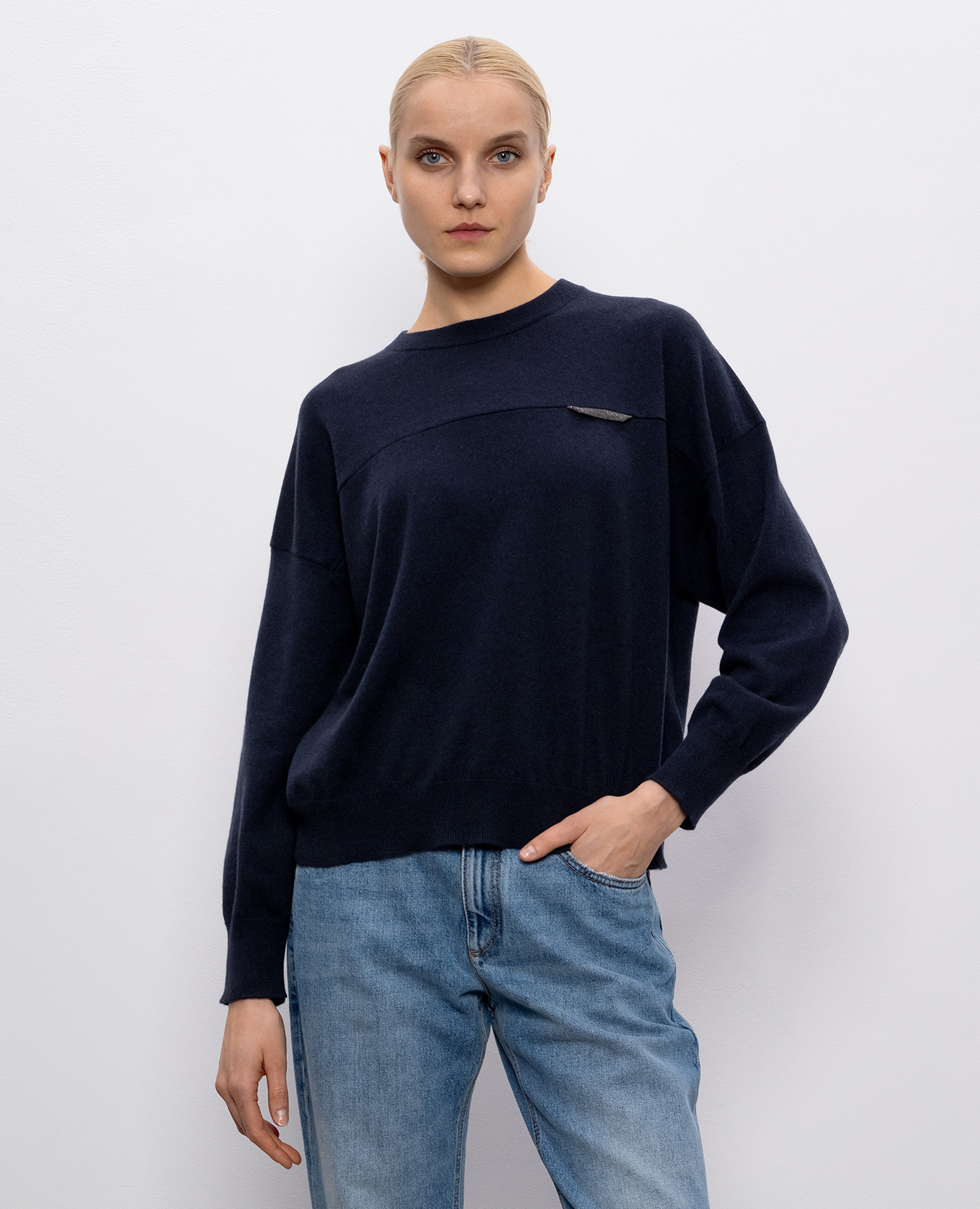 

Blue cashmere sweater Brunello Cucinelli