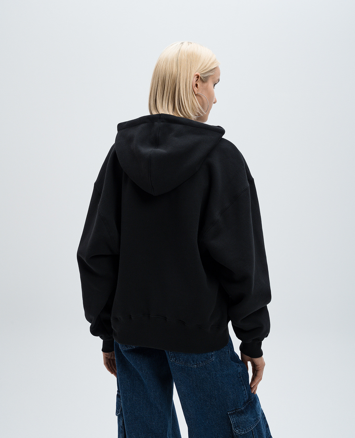

Stars Black Beaded Hoodie Off-White