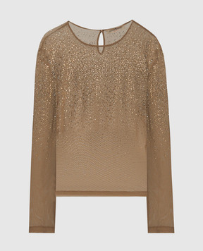 Ermanno Scervino Beige top with crystals D452L316EBJ