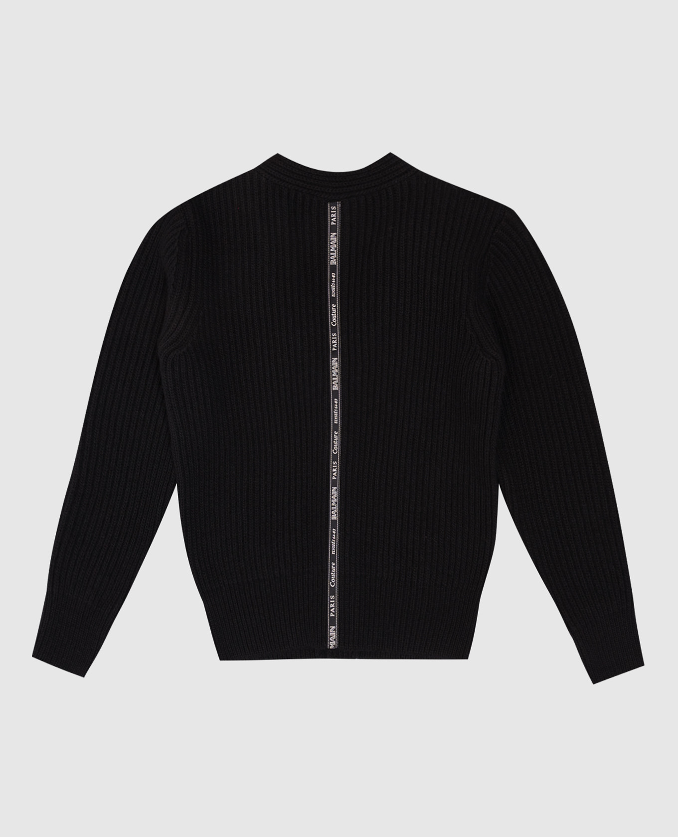 

Children's black cardigan made of wool and cashmere Balmain