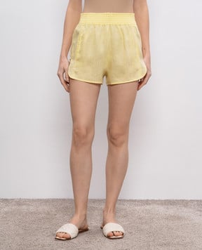 Ermanno Scervino Yellow linen shorts D464P300NZM