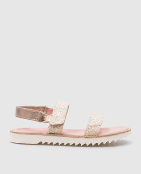 Pretty Ballerinas Children's beige combined sandals Esti with glitter 51265