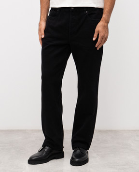 Saint Laurent Black jeans with logo patch 837398Y29WA