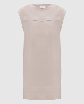 Brunello Cucinelli Beige silk dress M0S28AB703y