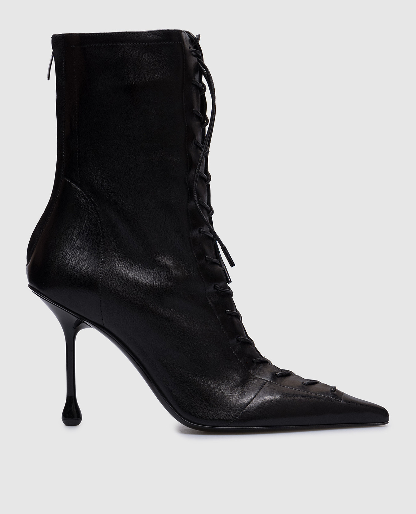 Nou Jimmy Choo Scarlett 95 Black Leather Ankle Boots