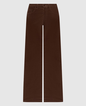 Dondup Jacklyn brown corduroy flared pants DP427VS0916DXXX