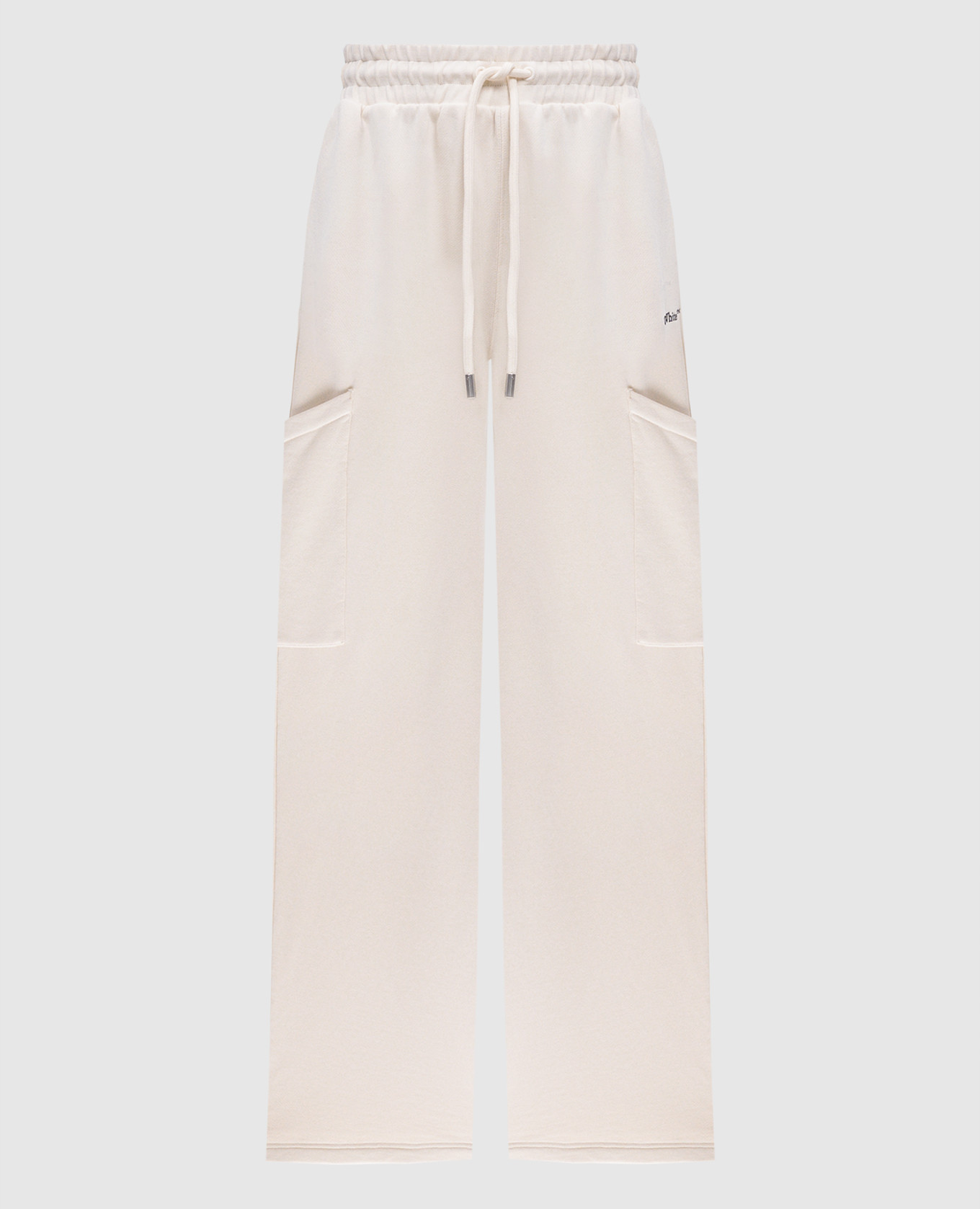 Beige sweatpants with logo embroidery Off-White