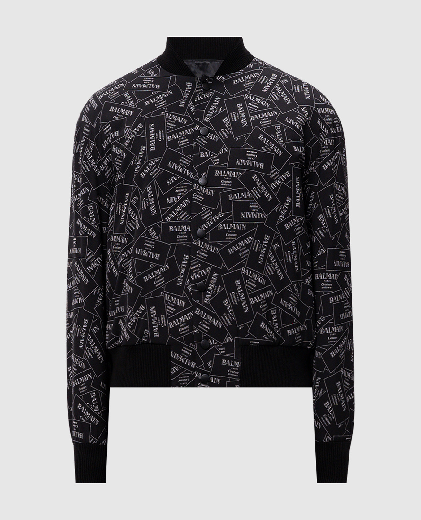 

Black bomber jacket with logo print Balmain