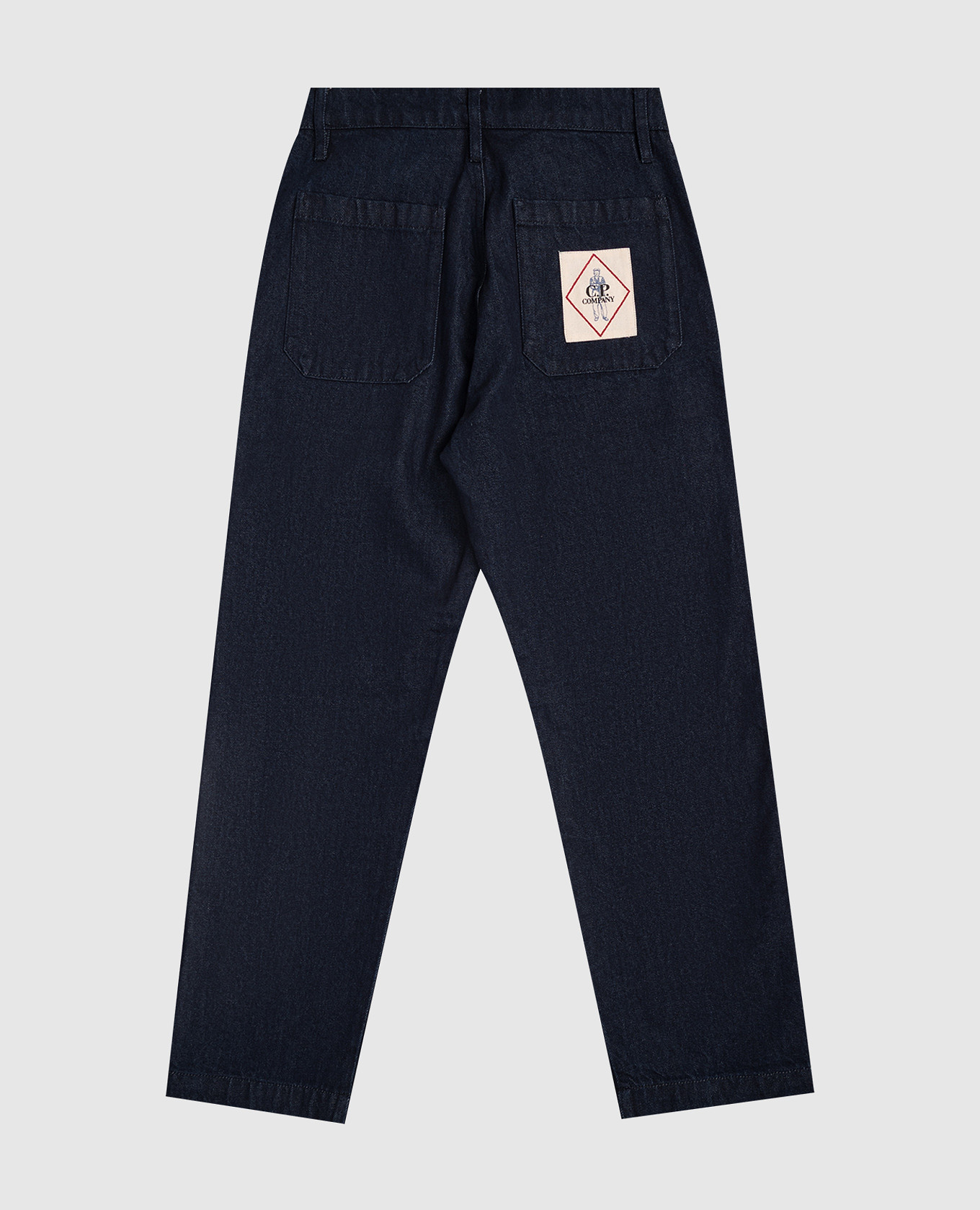 

Kids' blue cargo jeans with logo C.P. Company