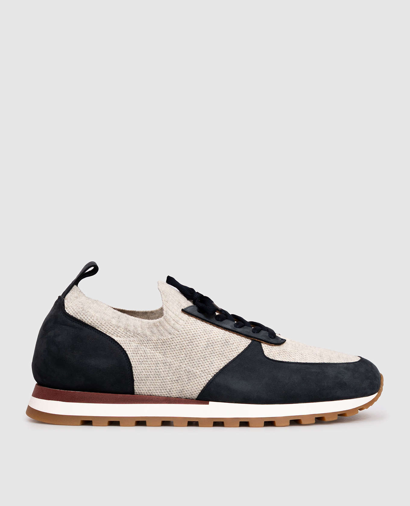 Gray combination sneakers Enrico Mandelli