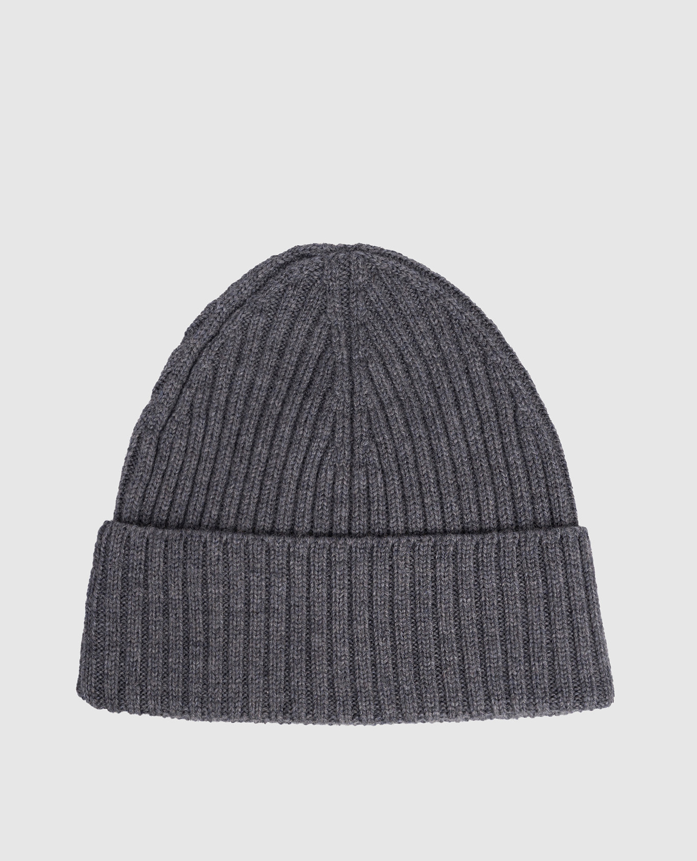 Gray merino wool hat