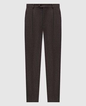 Brunello Cucinelli Brown wool pants M038PE1450