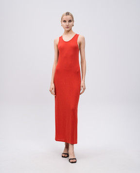Lou Lou Studio MYRON orange midi dress with wool MYRON