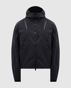 Heliot Emil RESILIENCE black windbreaker with elastic inserts M02140