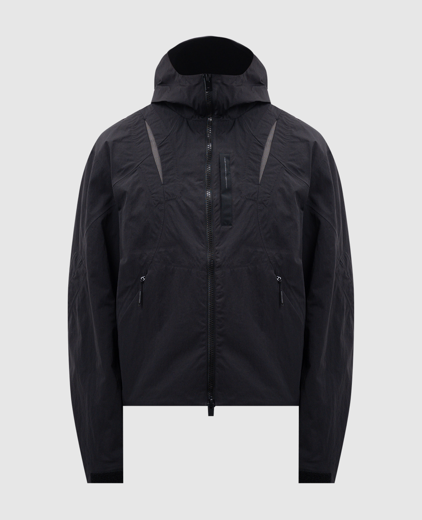 

RESILIENCE black windbreaker with elastic inserts Heliot Emil