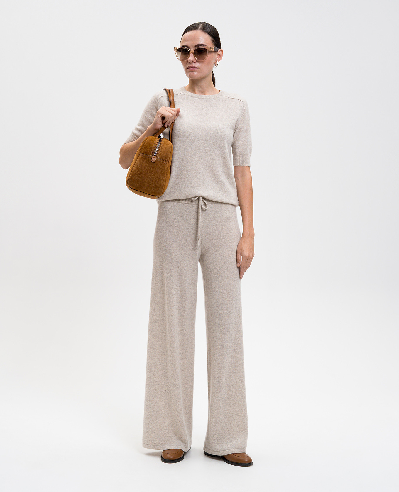 

Kenza beige cashmere top LISA YANG